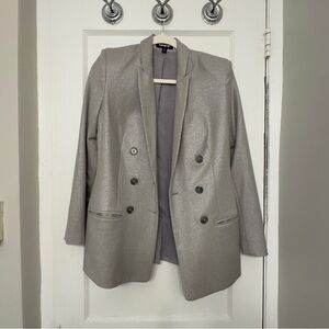 Express Shimmering Silver Blazer